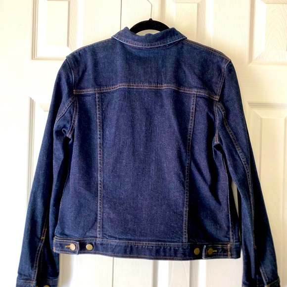 Ralph Lauren Jeans Trucker Jacket Dark Denim Size L - Picture 2 of 5